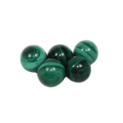Malachite Perle Ronde Lisse Non Percée 8 mm (Lot de 10 perles)