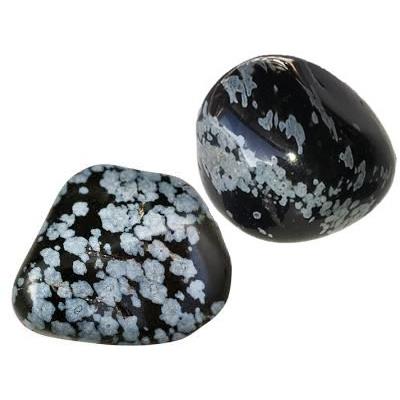 Obsidienne Neige Gros galet pierre roulée (100 à 125 grammes)