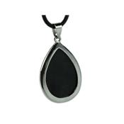 Pendentif en Obsidienne Oeil Céleste Goutte cerclée