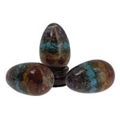 Oeuf en Orgonite 7 Chakras (6,5 cm) avec socle