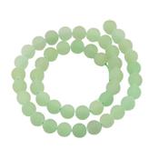Aventurine Verte Perle Givrée Percée de 8 mm (Lot de 5 perles)