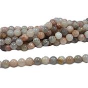 Pierre de Lune Perle Ronde Lisse Percée 10 mm (Lot de 5 perles)