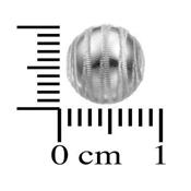 Perle Ronde Rayée Fantaisie 8 mm en Argent 925 (vendue à l'unité)