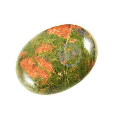 Unakite cabochon pierre polie 40x30 mm