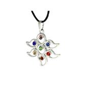 Pendentif Fleur de Lotus 7 chakras (Zircone)