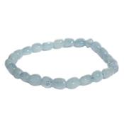 Bracelet Aigue Marine en Pierres Roulées