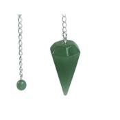 Pendule Cne facett en Aventurine Verte