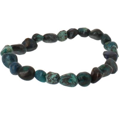 Bracelet Chrysocolle en Pierres Roulées
