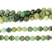 Chrysoprase Perle Ronde Lisse Percée 6 mm (Lot de 20 perles)