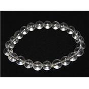 Bracelet Cristal de Roche en Pierre Boule de 6 mm