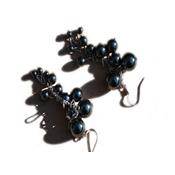 Boucles d'Oreilles en Hmatite en Grappes