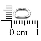 Anneau Simple Ovale Ouvert 7x5 mm en Argent 925 (Lot de 5 anneaux)