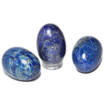 Oeuf en pierre de Lapis Lazuli (5 cm) avec socle