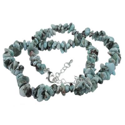 Collier Larimar en pierre Baroque