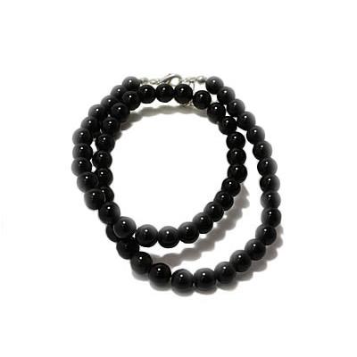 Collier Obsidienne Oeil Céleste en Pierre Boule de 8 mm