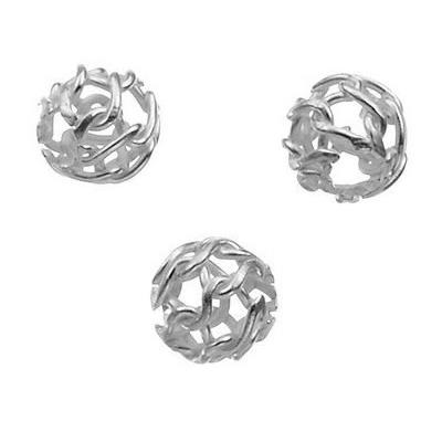 Perle Ronde Collant 4 mm en Argent 925 (Lot de 5 perles)