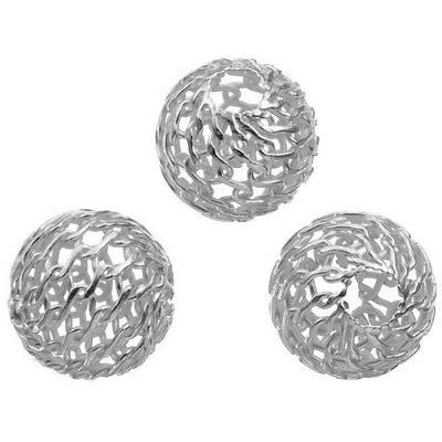 Perle Ronde Collant 8 mm en Argent 925 (Lot de 5 perles)