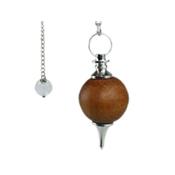 Pendule Séphoroton en bois de santal et métal argenté