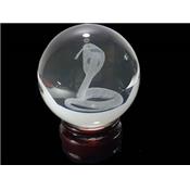 Boule Feng Shui en Cristal et Serpent (6 cm) 