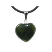 Pendentif Coeur en Agate Mousse (1,8 cm)