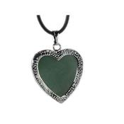 Pendentif Coeur en Aventurine Verte (3 cm) Romantic