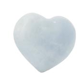Calcite Bleue Gros galet pierre Coeur (100 à 150 grammes)