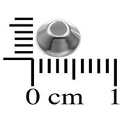 Perle Toupie Lisse 5x3 mm en Argent 925 (Lot de 5 perles)