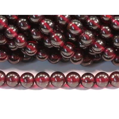 Grenat Rouge Perle Ronde Lisse Percée 10 mm (Lot de 5 perles)
