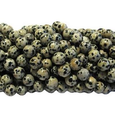 Jaspe Dalmatien Perle Ronde Lisse Percée 4 mm (Lot de 20 perles)