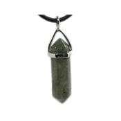 Pendentif Pointe en Labradorite montage argenté (3,5 à 4 cm)
