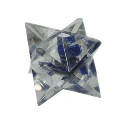 Merkaba en Orgonite inclusions Lapis Lazuli (2 cm)