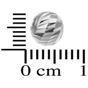 Perle Ronde Facettée 6 mm en Argent 925 (Lot de 5 perles)
