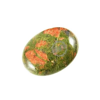 Unakite cabochon pierre polie 25x18 mm