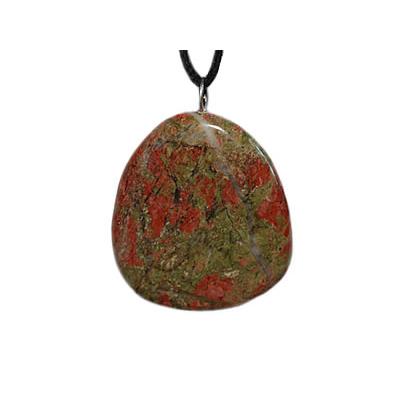 Pendentif d'Unakite pierre plate