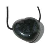 Pendentif Coeur Agate Mousse - 25x25x10 mm - sans mtal