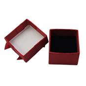 Boite à Bijoux en carton avec ruban pour Bagues (Forme carrée 4,5x4,5x3,3 cm)