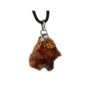 Citrine Pendentif Electroplated Cristaux bruts Montage argenté