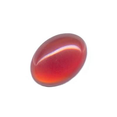 Cornaline cabochon pierre polie ovale 25x18 mm