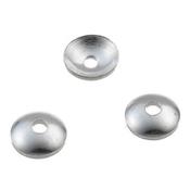Coupelle Lisse de 4 mm avec trou en Argent 925 (Lot de 5 coupelles)