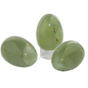 Oeuf en Pierre de Jade de Chine (5 cm) avec socle