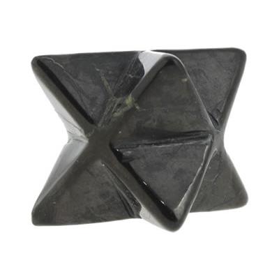 Merkaba en pierre de Shungite (5 cm environ)