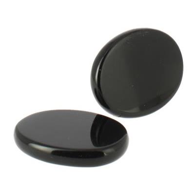 Obsidienne Noire galet pierre plate (4,5x3,5x0,7 cm)