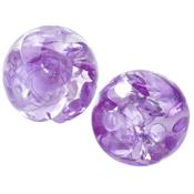 Perle en Résine Violette Lisse 8 mm (Par Lot de 5 Perles)