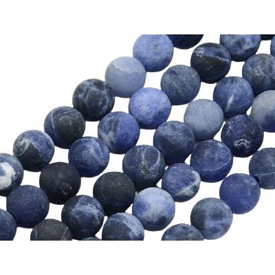 Sodalite Perle Givrée Percée de 8 mm (Lot de 5 perles)