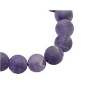 Améthyste Perle Givrée Percée de 8 mm (Lot de 5 perles)