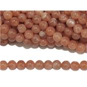Pierre de Soleil Perle Ronde Lisse Percée 6 mm (Lot de 20 perles)