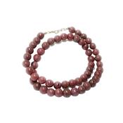 Collier Rhodonite en Pierre Boule de 6 mm