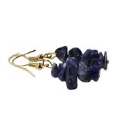 Boucles d'Oreilles en Sodalite style Baroque