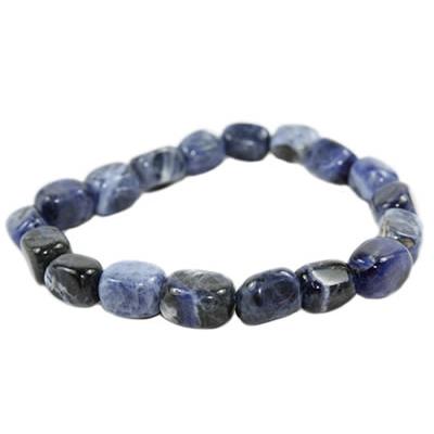 Bracelet Sodalite en Pierres Roulées 