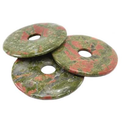 Unakite Pendentif Pi Chinois de 3 cm